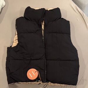 Black and Tan Puffer Vest